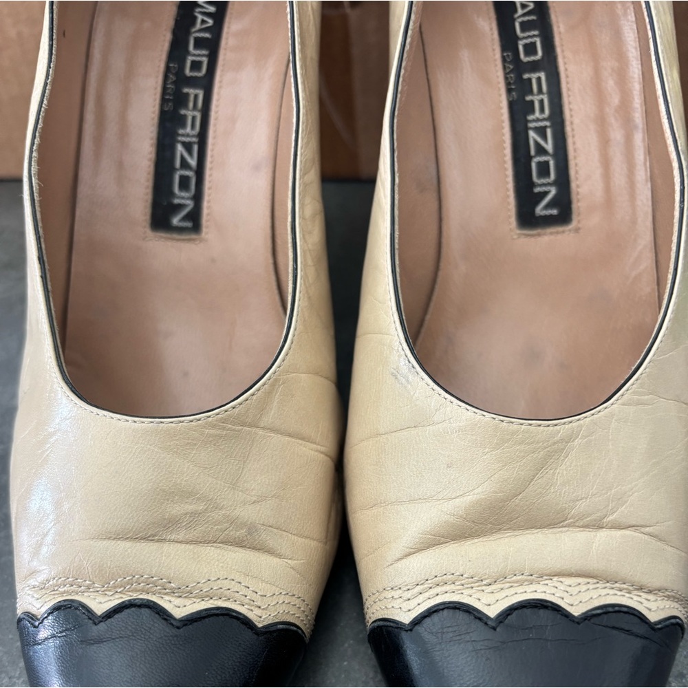 MAUD FRIZON Cream and Black Heels